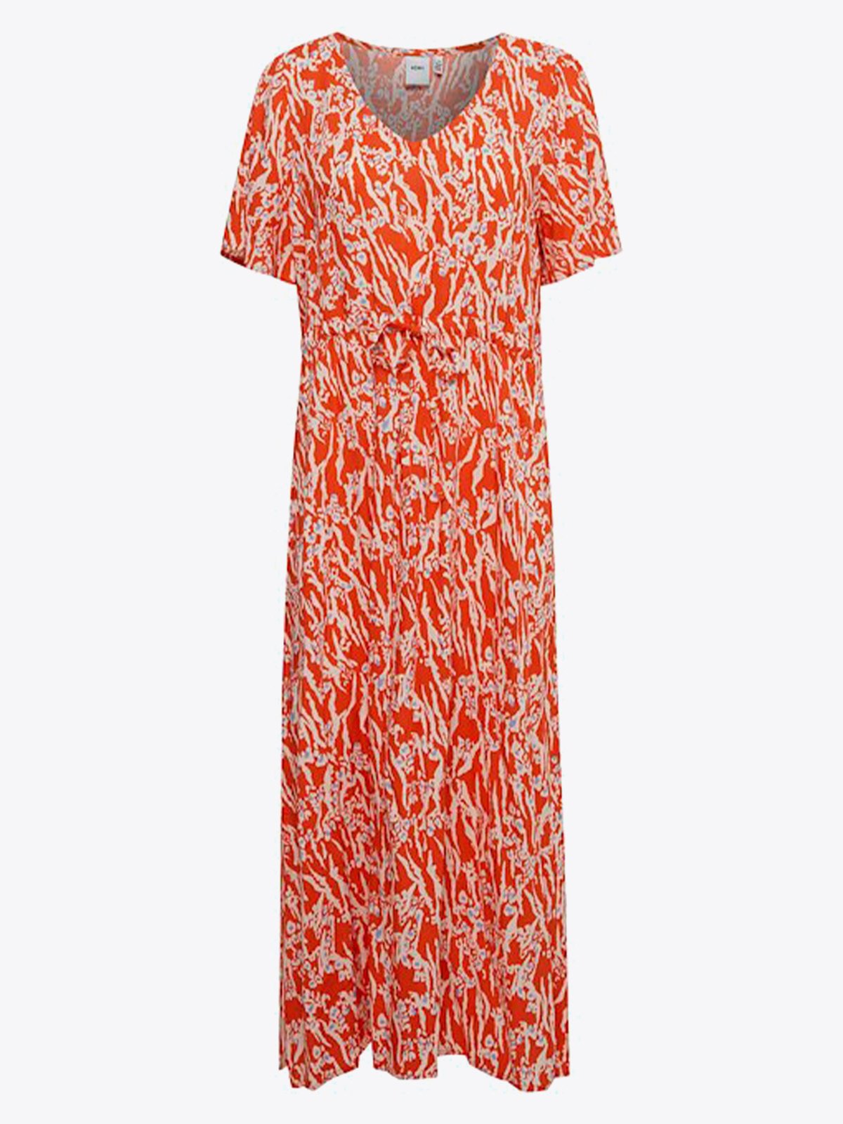 Ichi Vera Dress 20 Mandarin Red