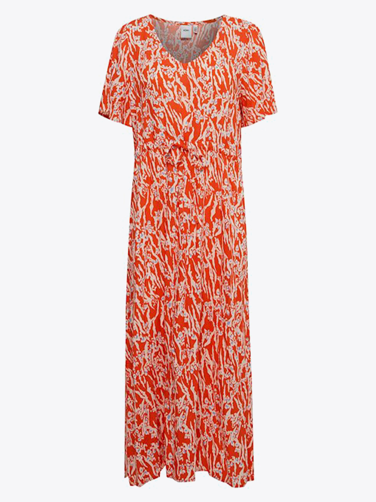 Ichi Vera Dress 20 Mandarin Red