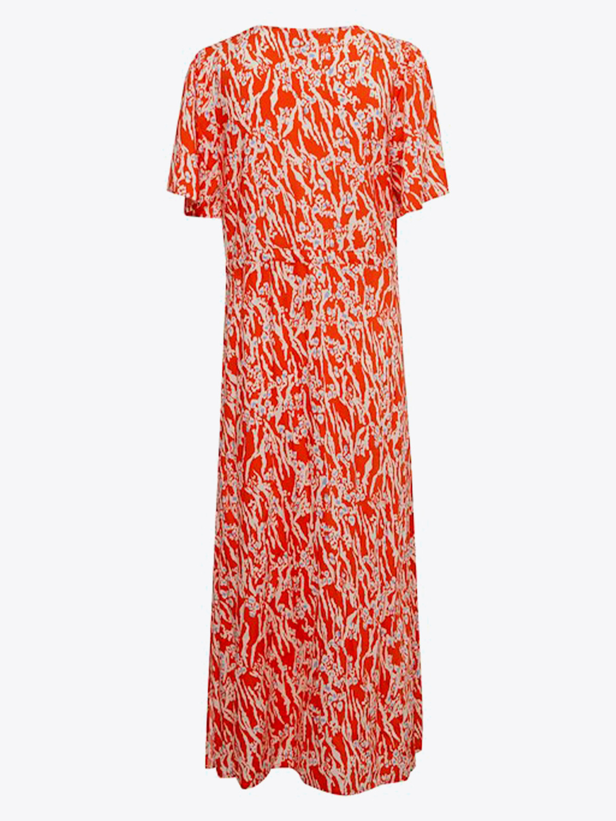 Ichi Vera Dress 20 Mandarin Red