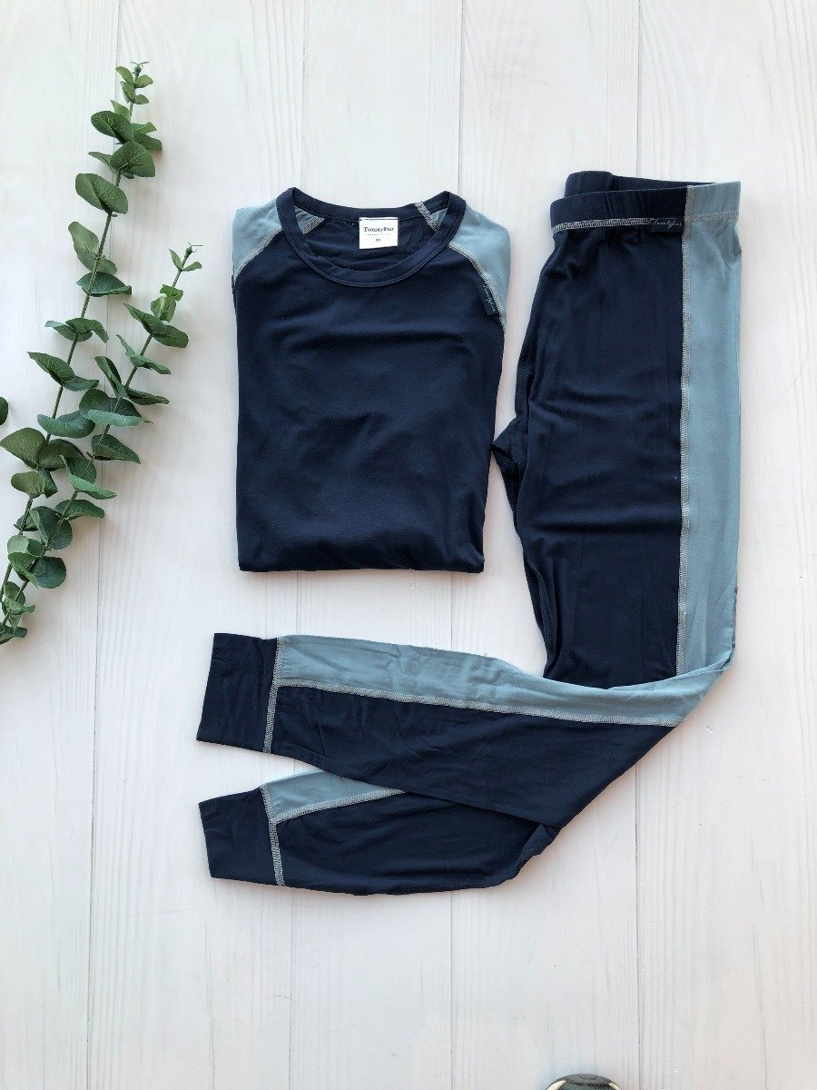 Twentyfour Bambusundertøy Sett Nattblå