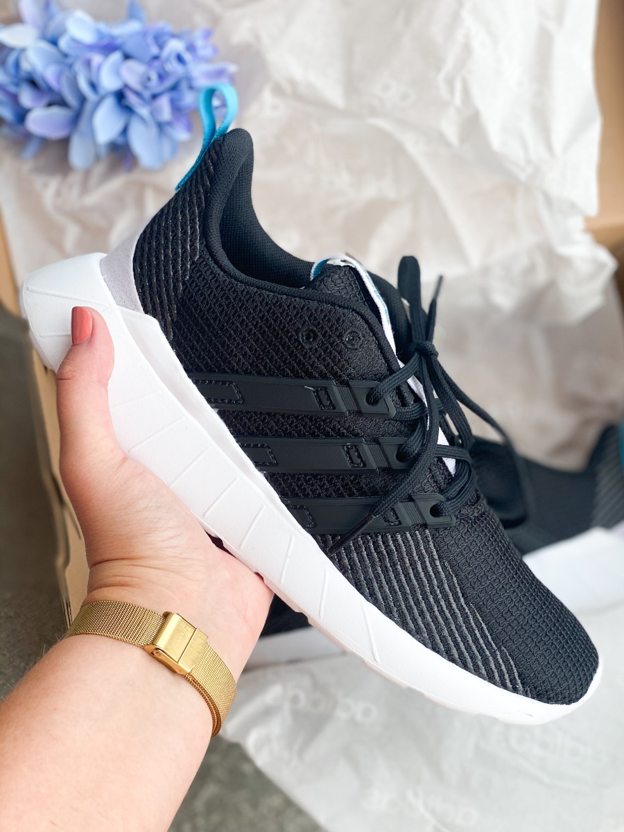 adidas Questar Flow Core Black/ Bright Cyan