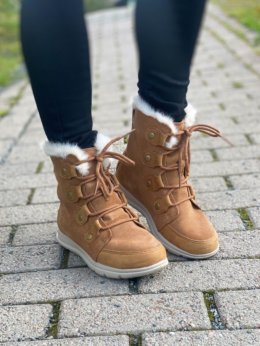 Sorel Explorer Joan Camel Brown/ Ancient Fossil