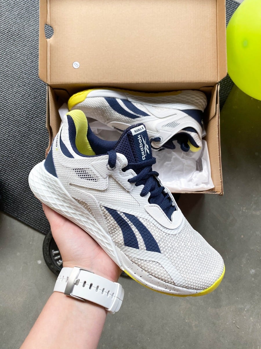 Reebok Nano X True Grey/ Vector Navy/ Chartreuse