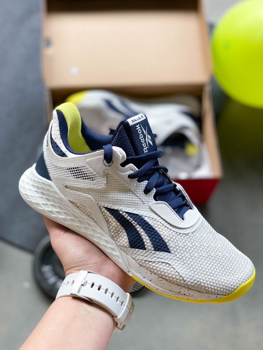 Reebok Nano X True Grey/ Vector Navy/ Chartreuse