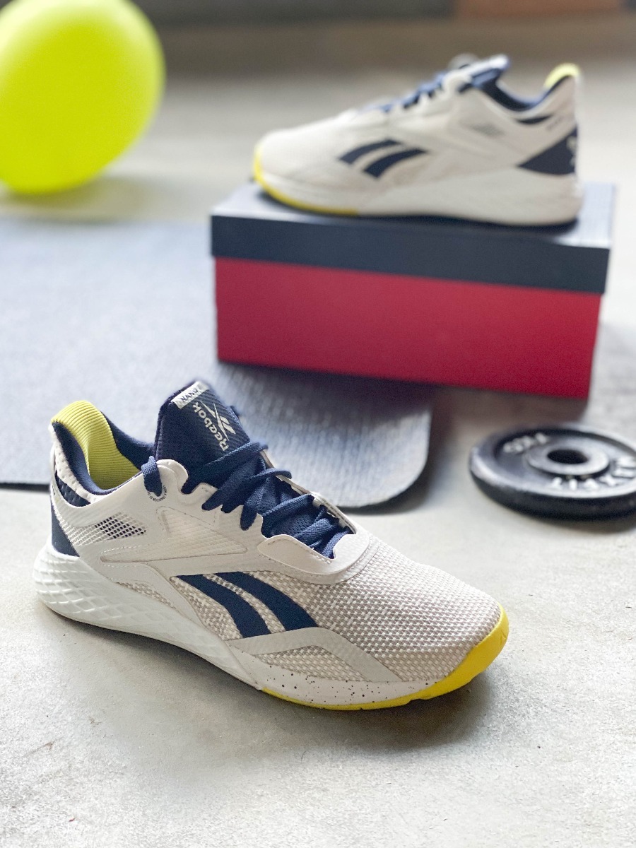 Reebok Nano X True Grey/ Vector Navy/ Chartreuse