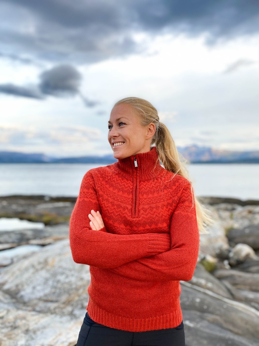 Twentyfour Freja Half Zip Genser Mørk Rust