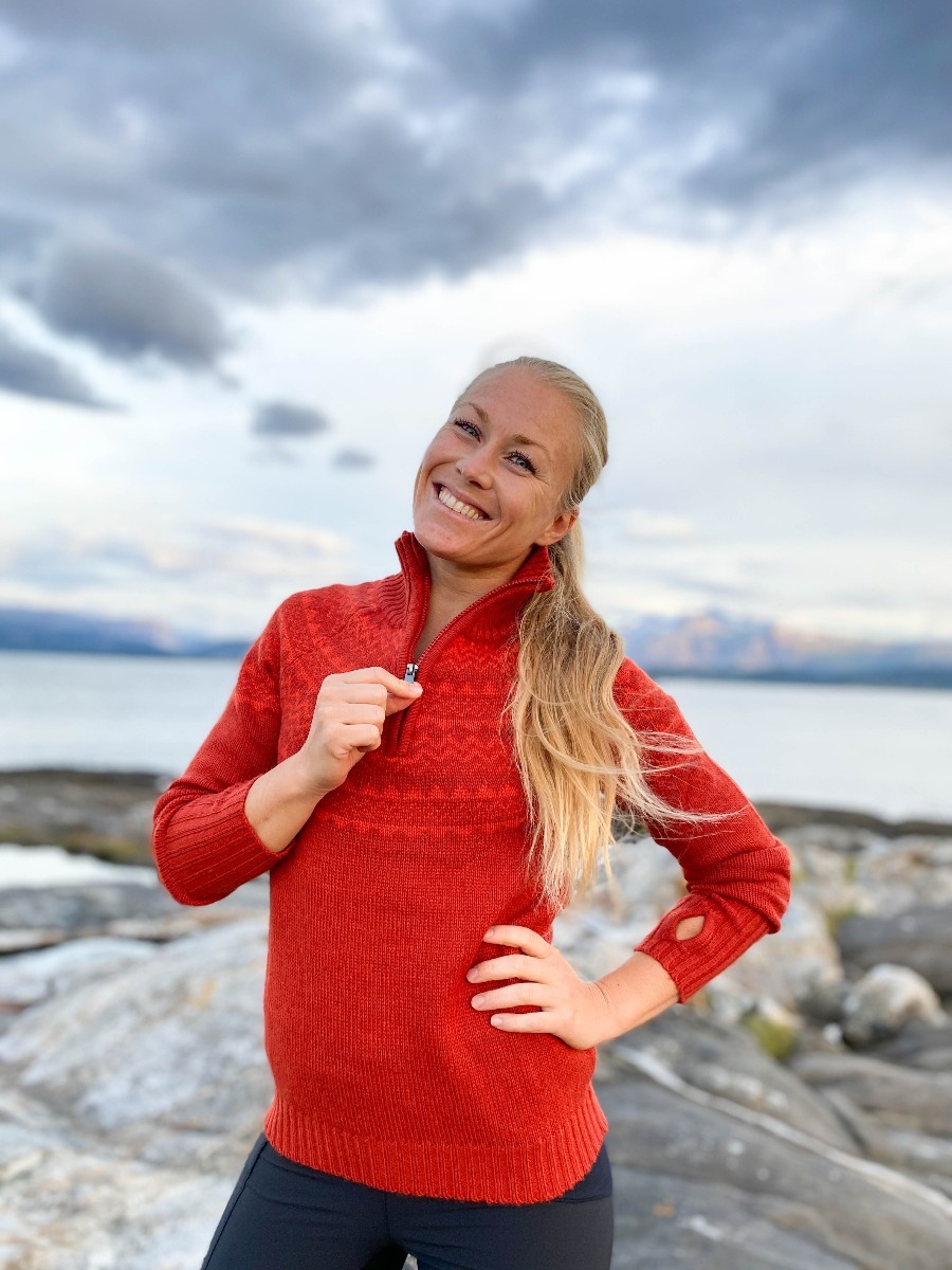 Twentyfour Freja Half Zip Genser Mørk Rust