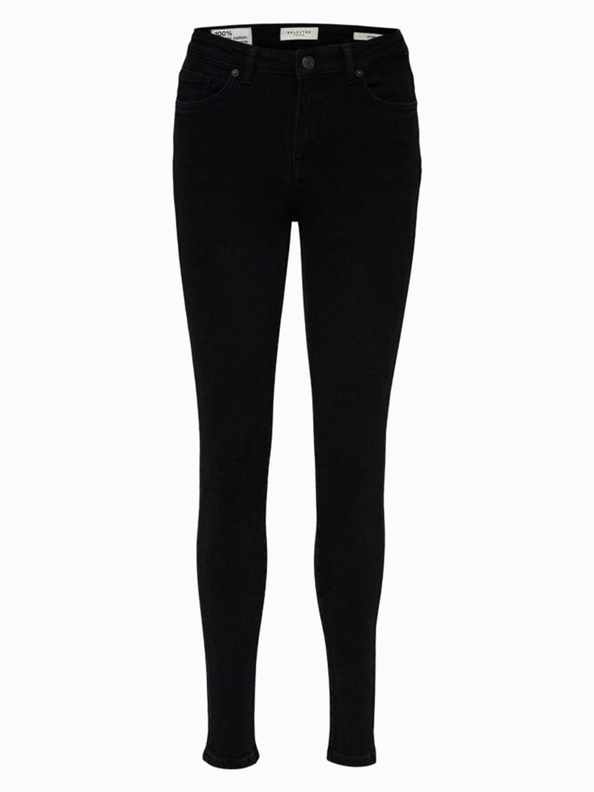 Selected Femme Sophia Mid Waist Skinny Black