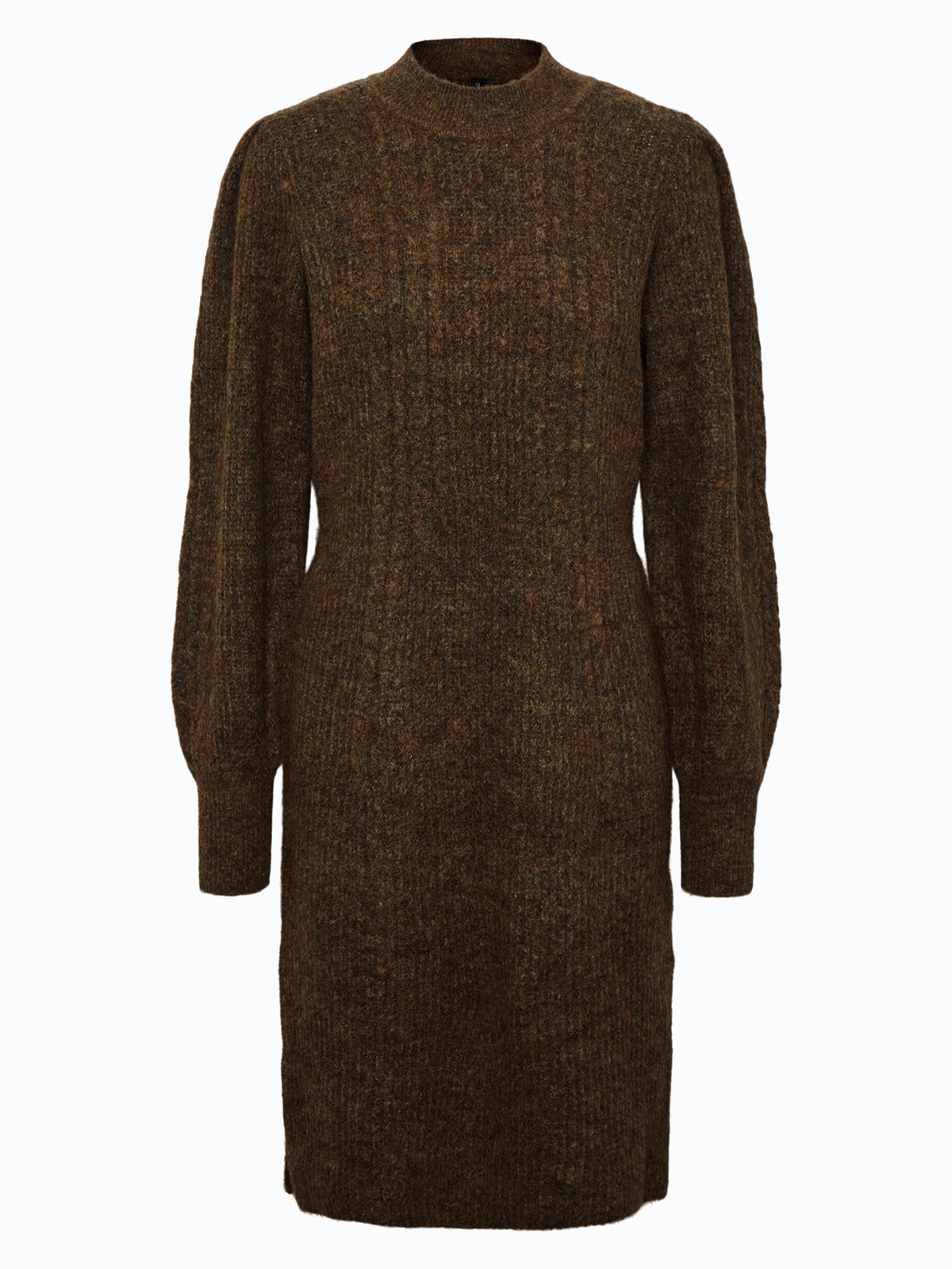 Y.A.S Salum Long Sleeve Knit Dress Teak Melange