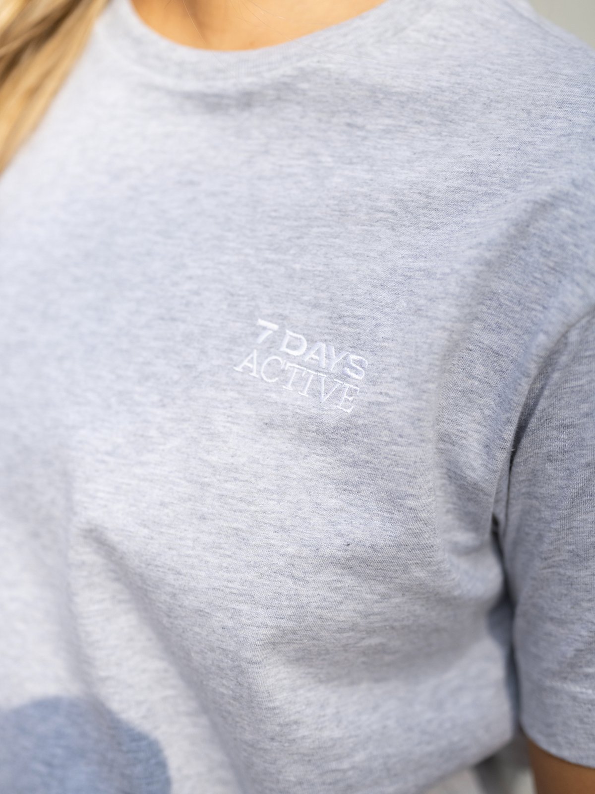 7 DAYS Active Organic Fitted Tee Heather Grey