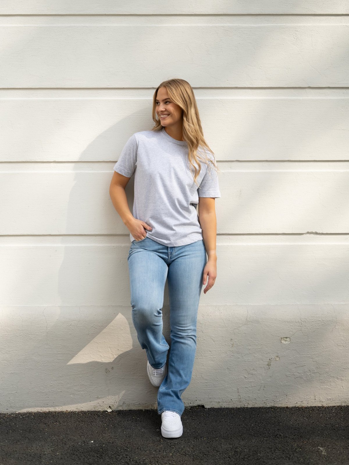 7 DAYS Active Organic Fitted Tee Heather Grey