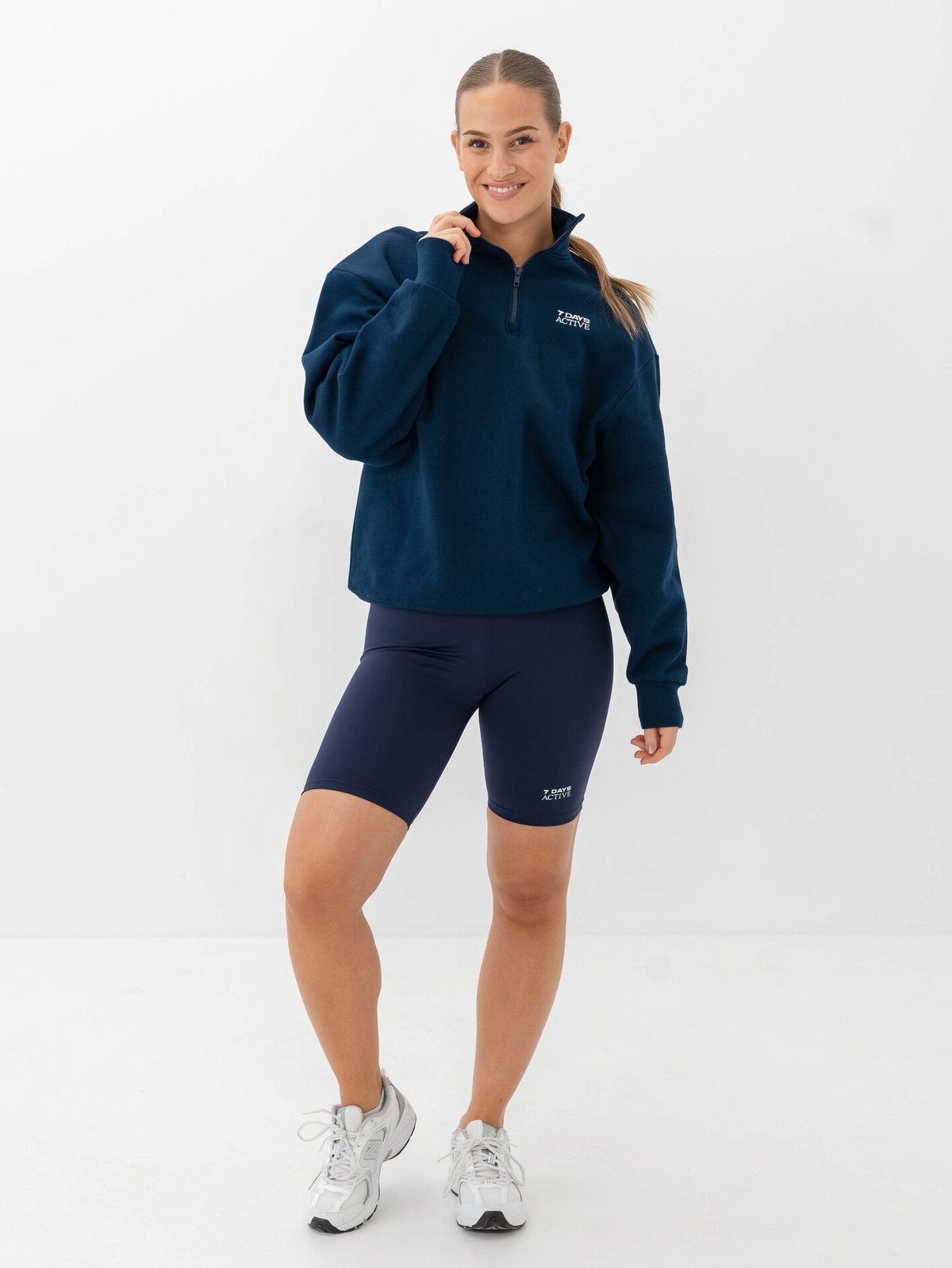 7 DAYS Active Organic Regular Half Zip Pageant Blue