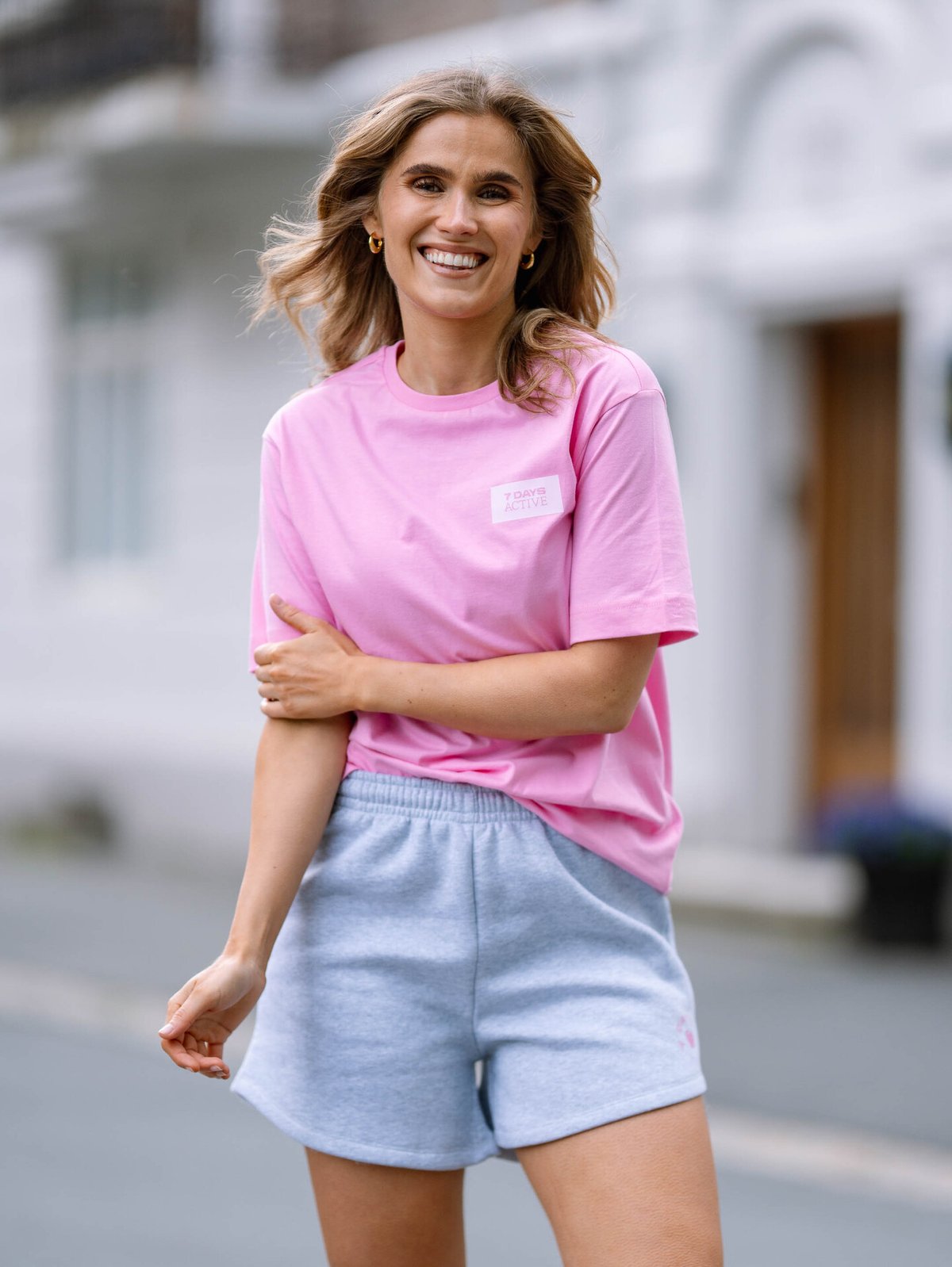 7 DAYS Active Organic Fitted Tee Bonbon