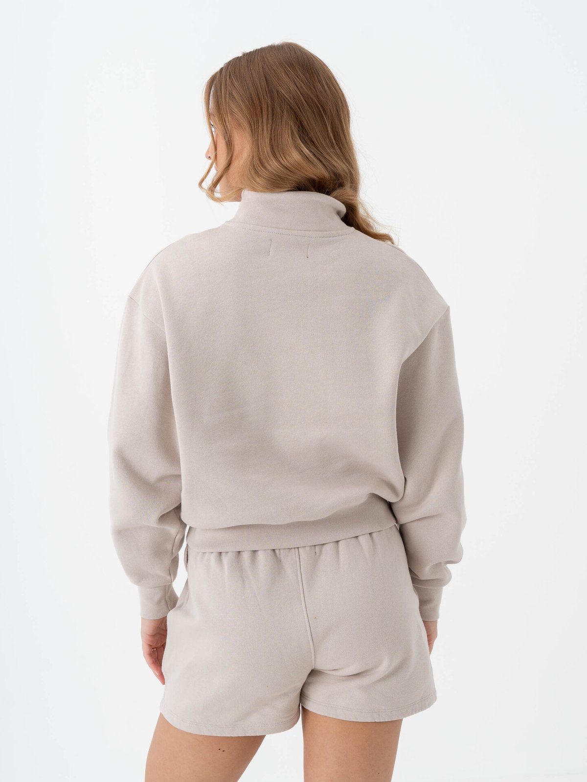 7 DAYS Active Organic Fitted Half Zip Silver Gray