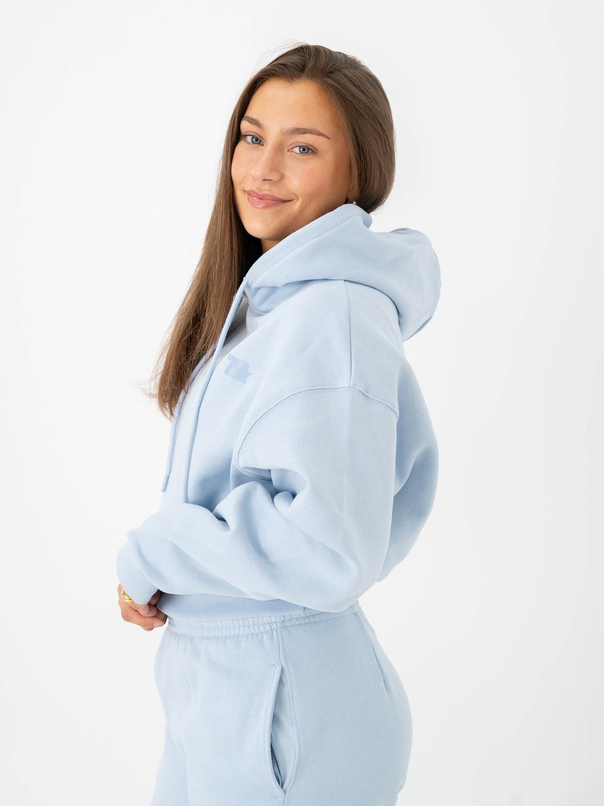 7 DAYS Active Organic Fitted Hoodie Kentucky Blue