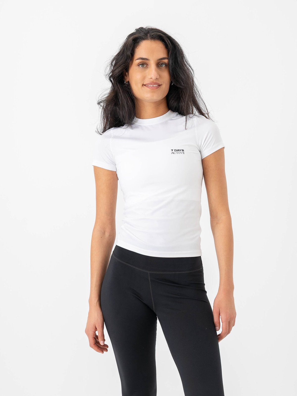 7 DAYS Active Womens Short Sleeve Tee Brilliant White