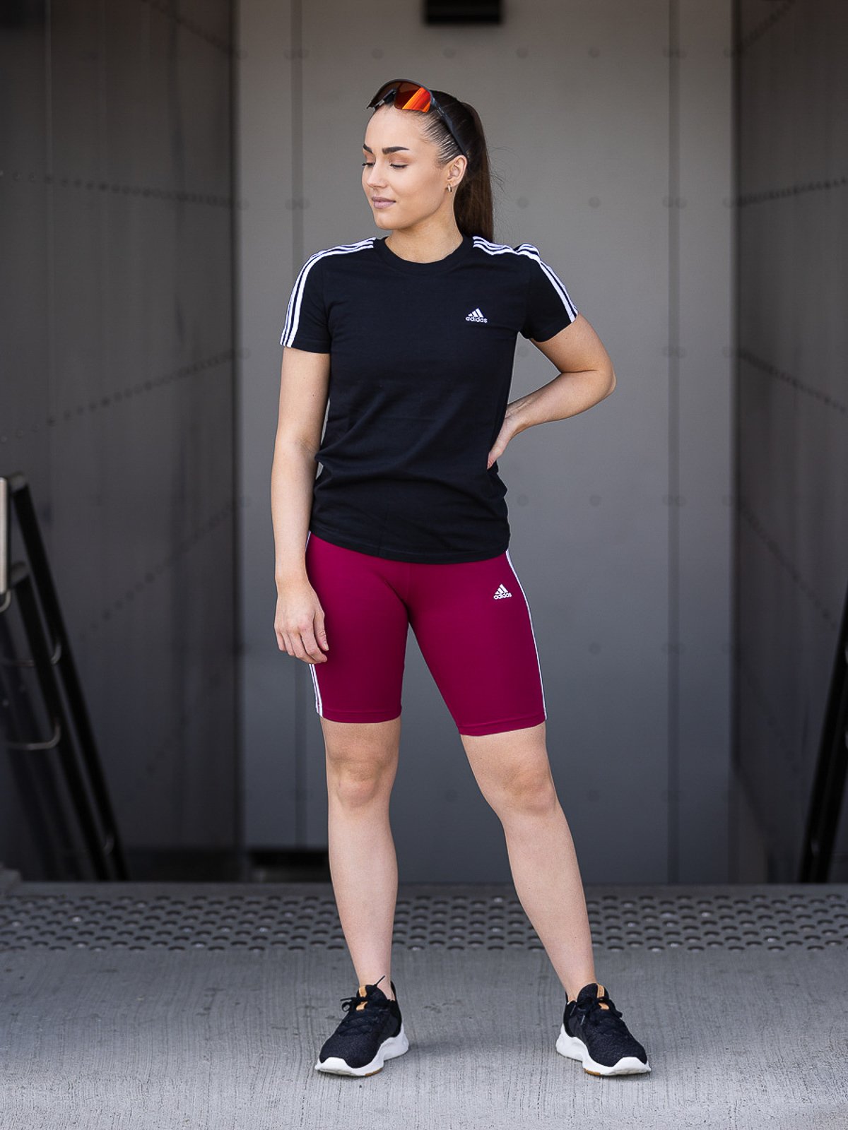 adidas 3-Stripes Bike Short Legacy Burgundy / White