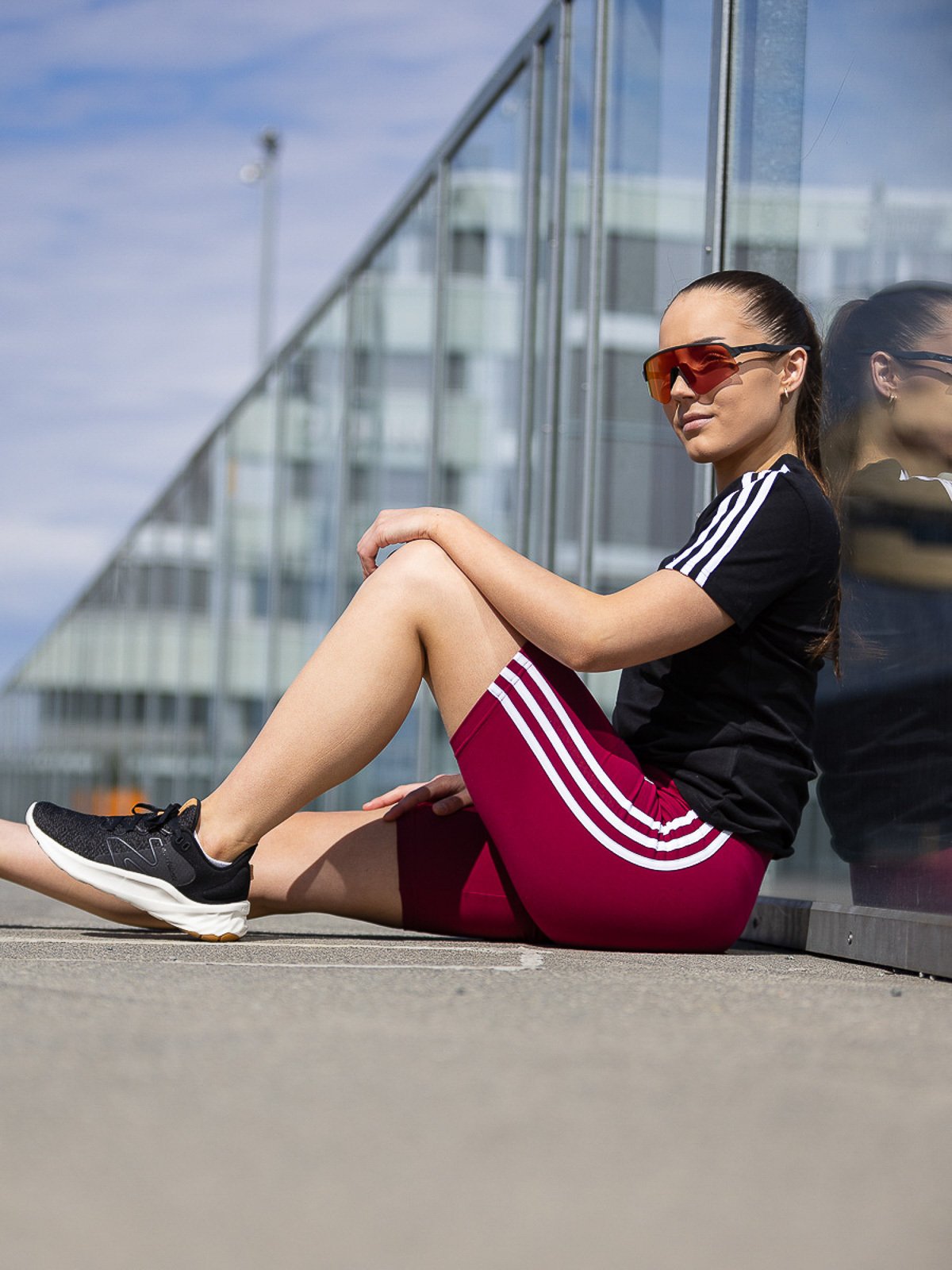 adidas 3-Stripes Bike Short Legacy Burgundy / White