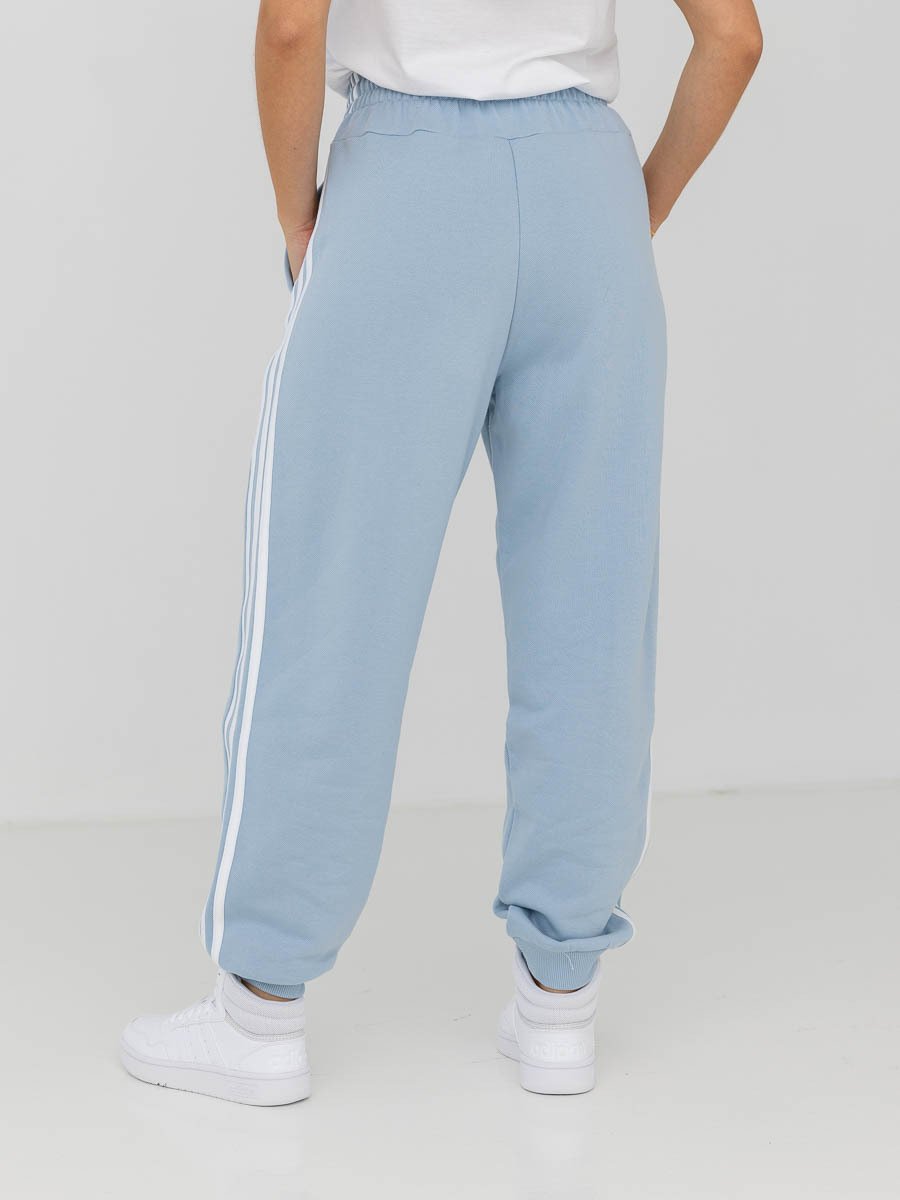 adidas 3-Stripes French Terry Loose Pant Wonder Blue