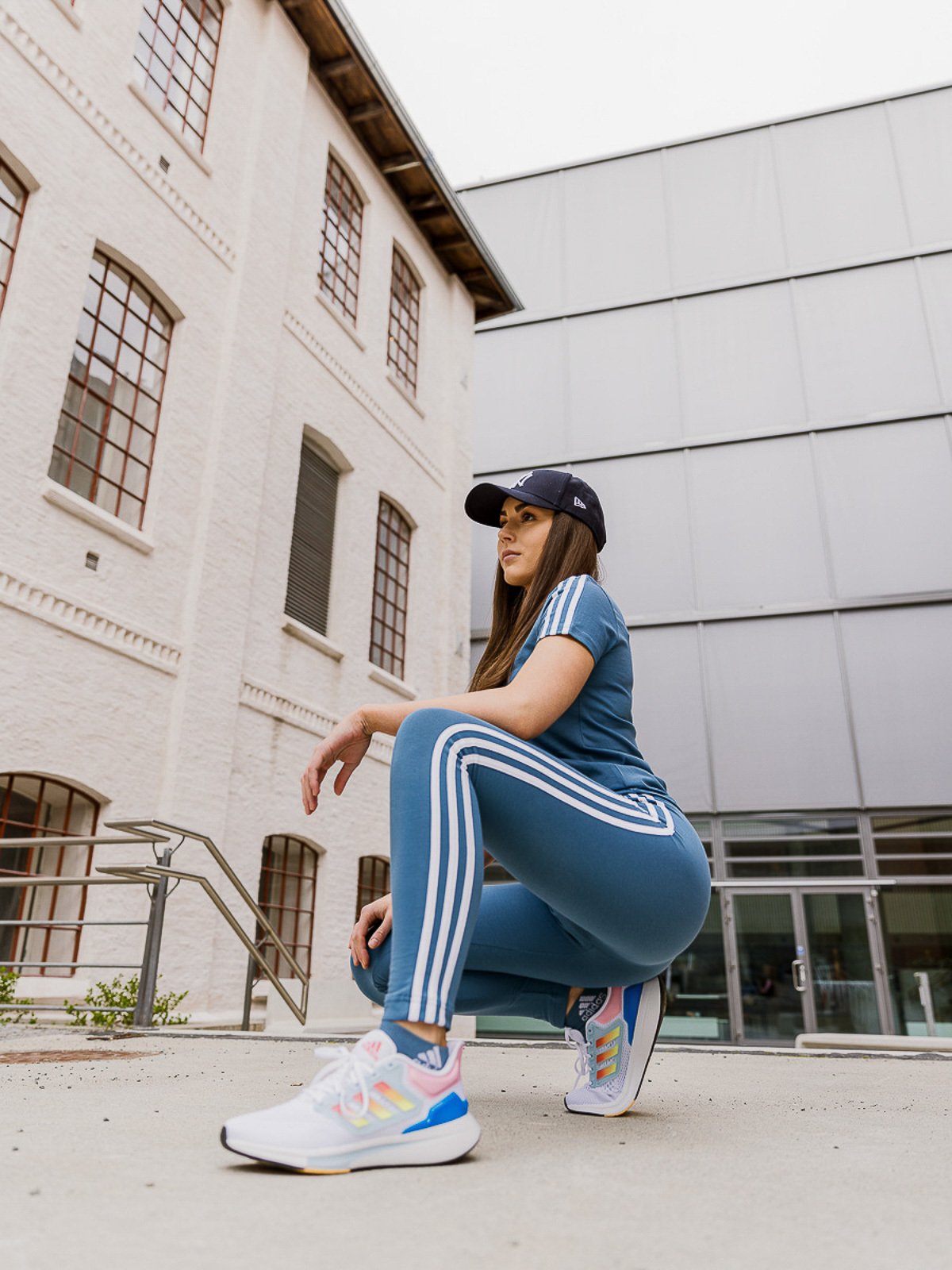 adidas 3-Stripes Legging Altered Blue / White