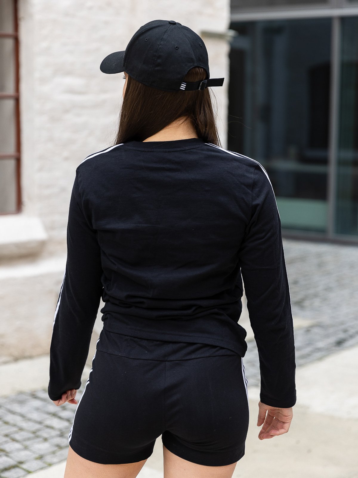 adidas 3-Stripes Long Sleeve Black / White