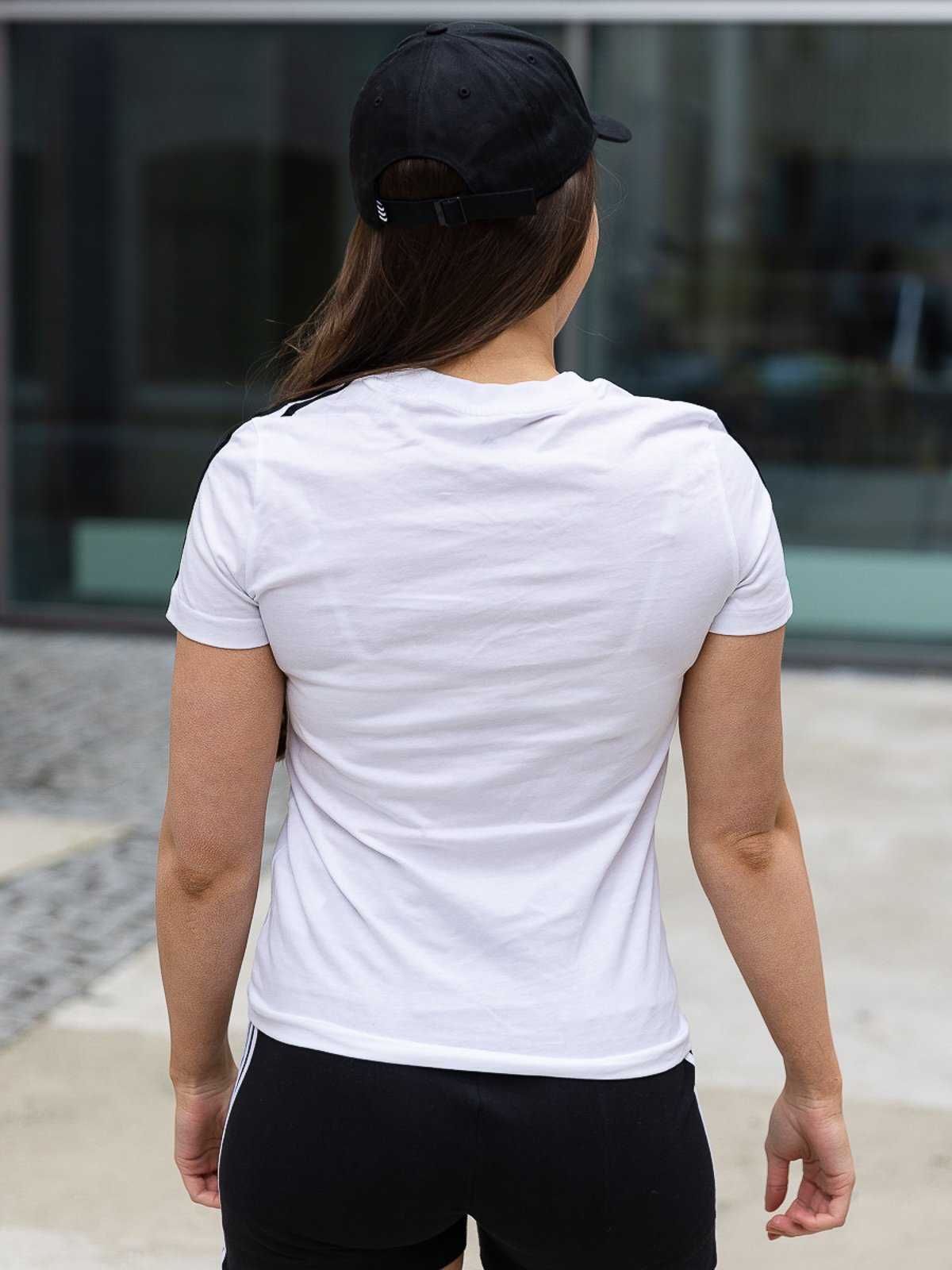 adidas 3-Stripes Cotton Tee White / Black