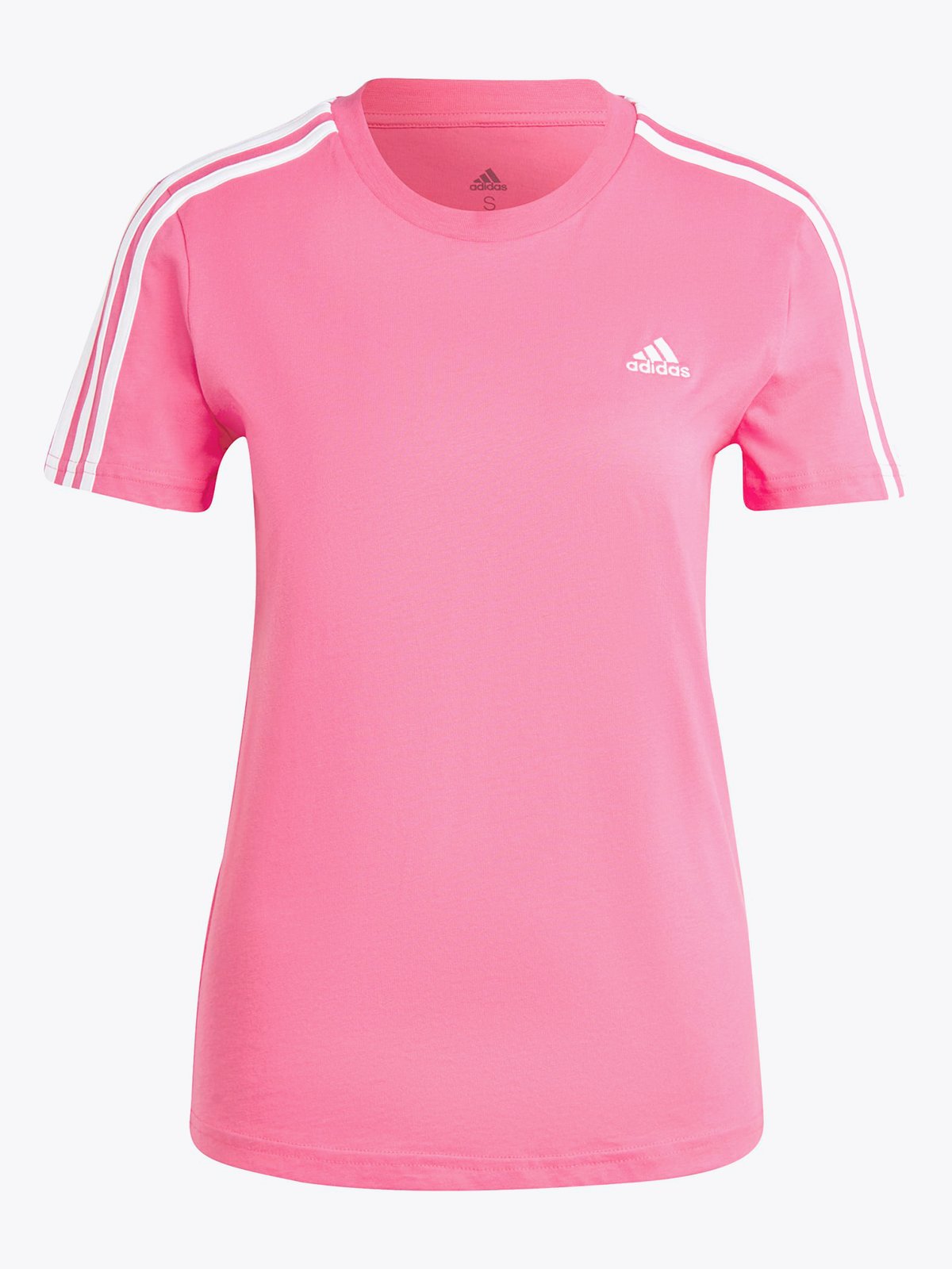 adidas 3-Stripes Cotton Tee Pulse Magenta / White