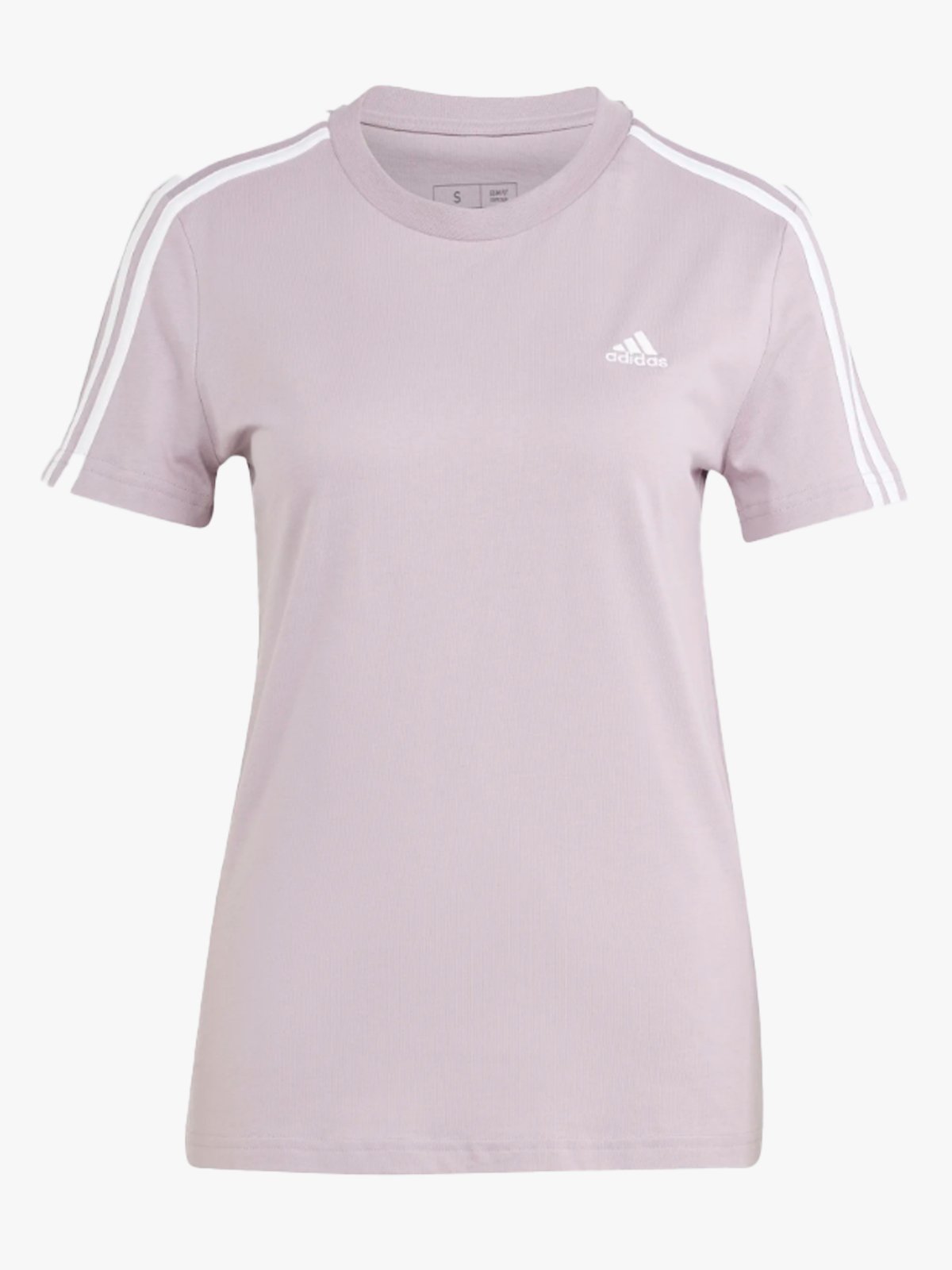 adidas 3-Stripes Cotton Tee Lilla