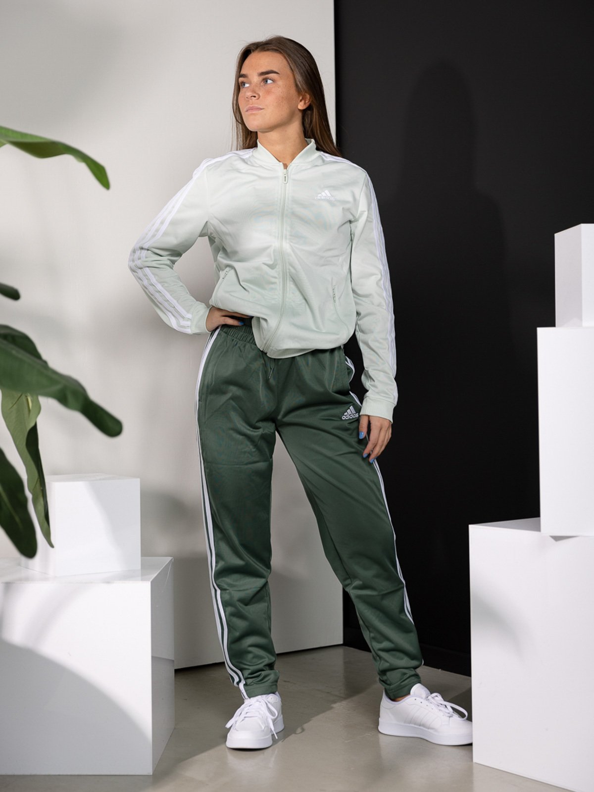 adidas 3-Stripes Tracksuit Green Oxide / Linen Green