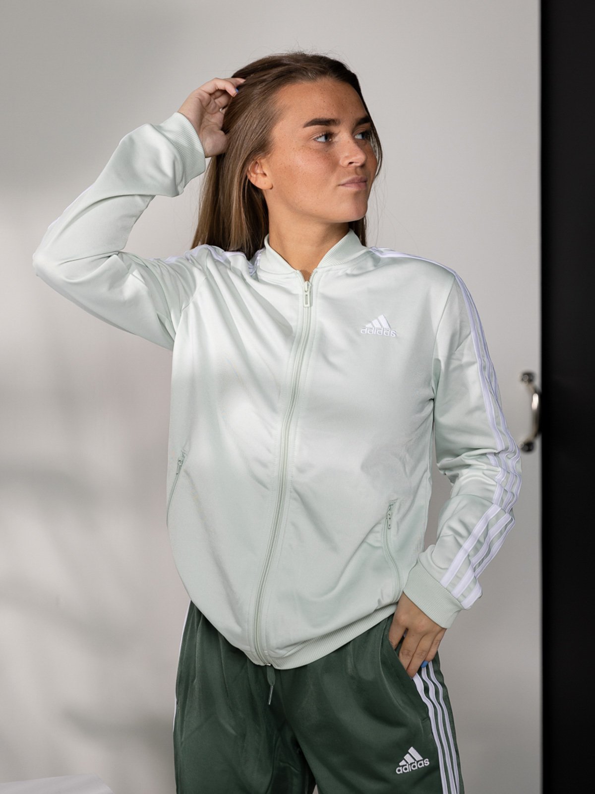 adidas 3-Stripes Tracksuit Green Oxide / Linen Green