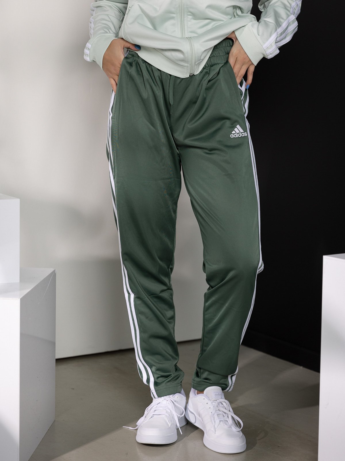 adidas 3-Stripes Tracksuit Green Oxide / Linen Green