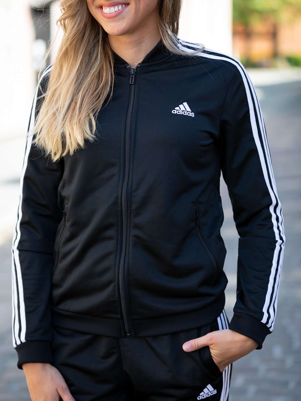 adidas 3-Stripes Tracksuit Black