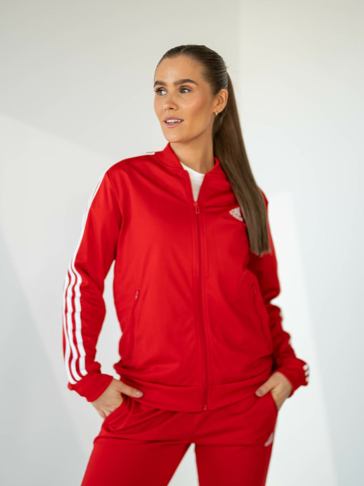 adidas 3-Stripes Tracksuit Rød
