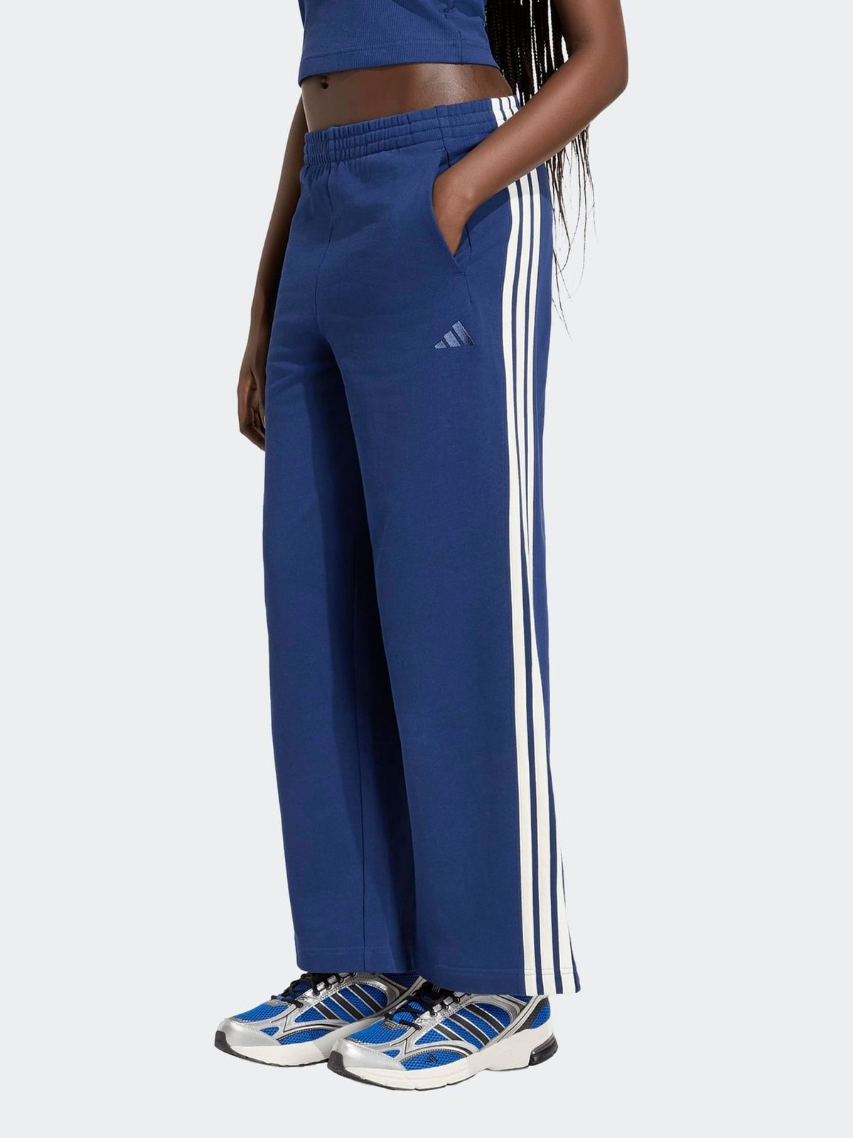 adidas Kit 3-Stripes Wide Pants Blue