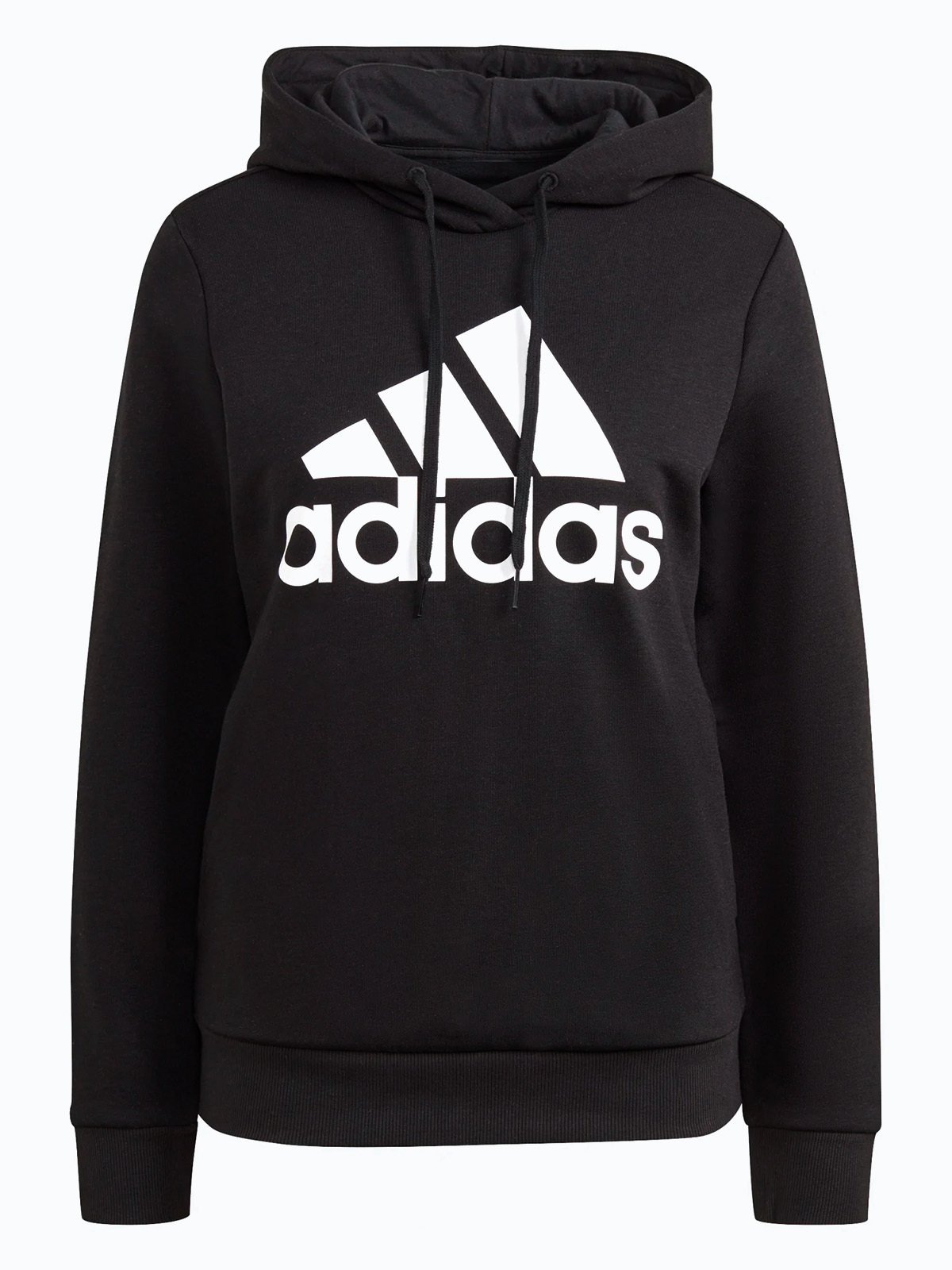 adidas Big Logo Fleece Hoodie Black / White