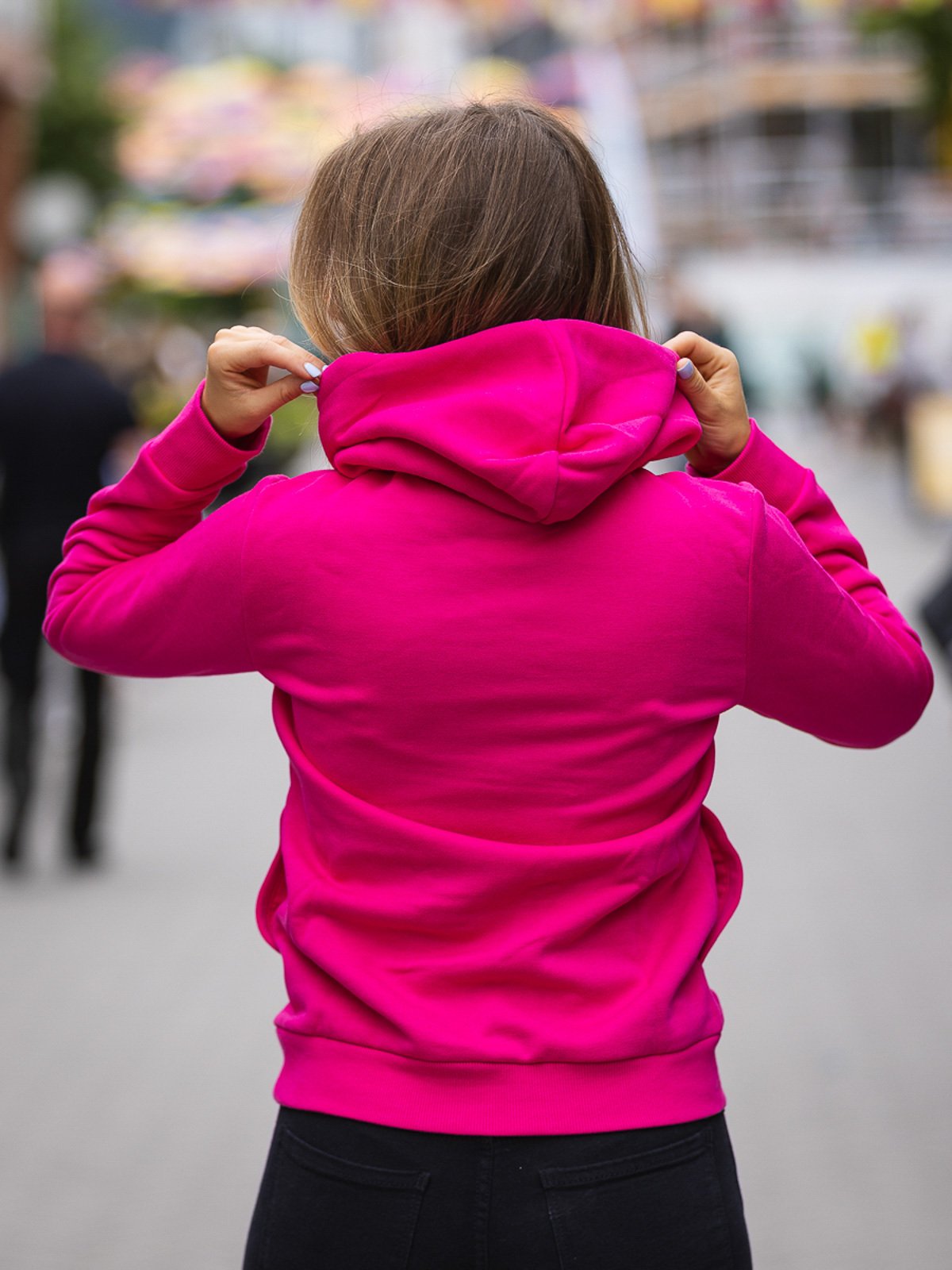 adidas Big Logo Fleece Hoodie Team Real Magenta / Black