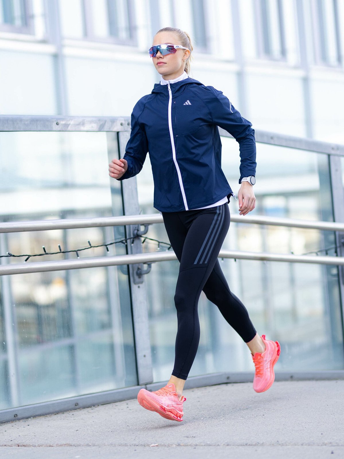 adidas Daily Run 3-Stripes 7/8 Tight Black