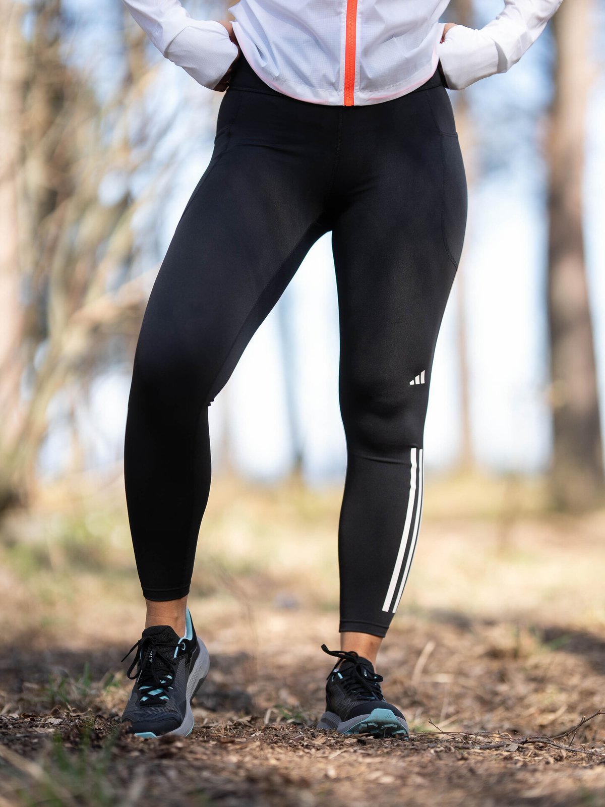 adidas Daily Run 3-Stripes 7/8 Tight Black