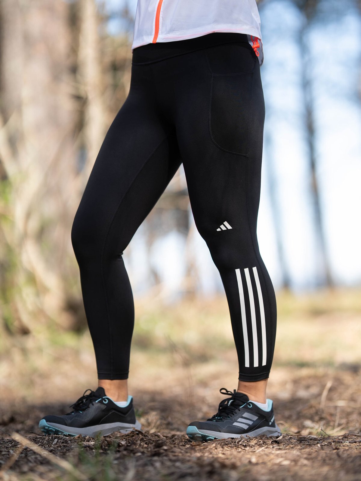 adidas Daily Run 3-Stripes 7/8 Tight Black