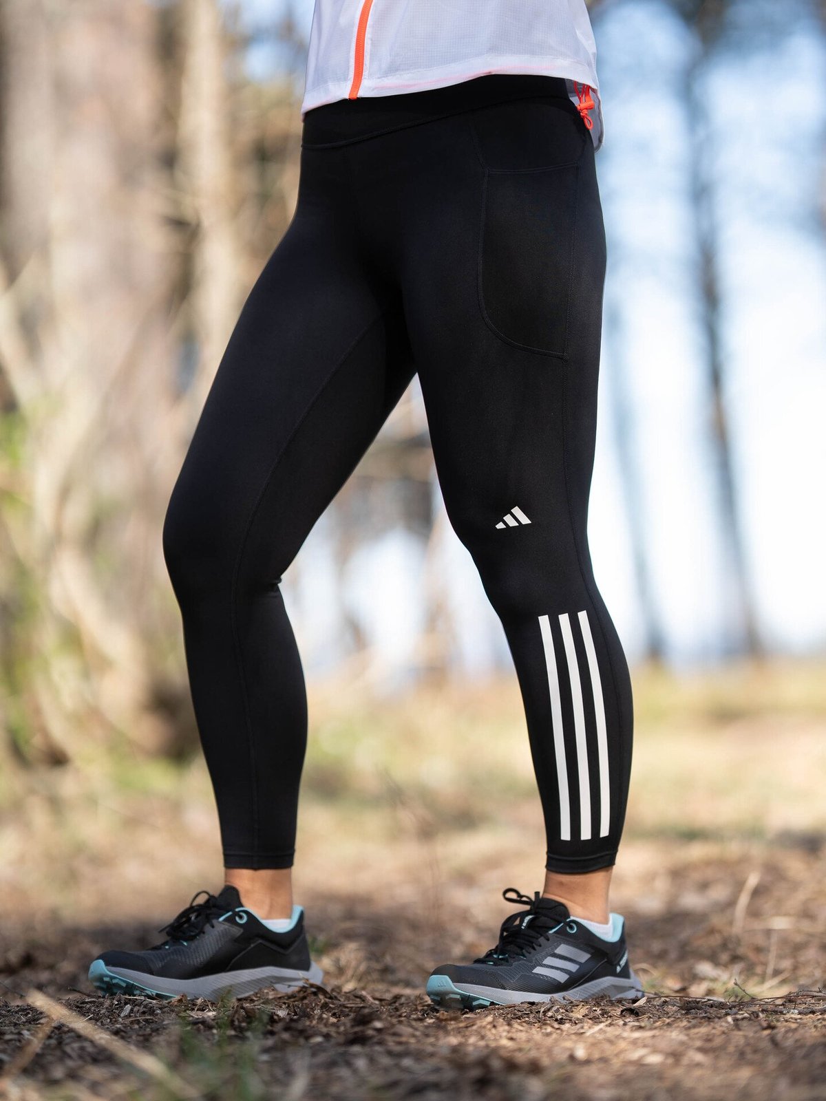 adidas Daily Run 3-Stripes 7/8 Tight Black