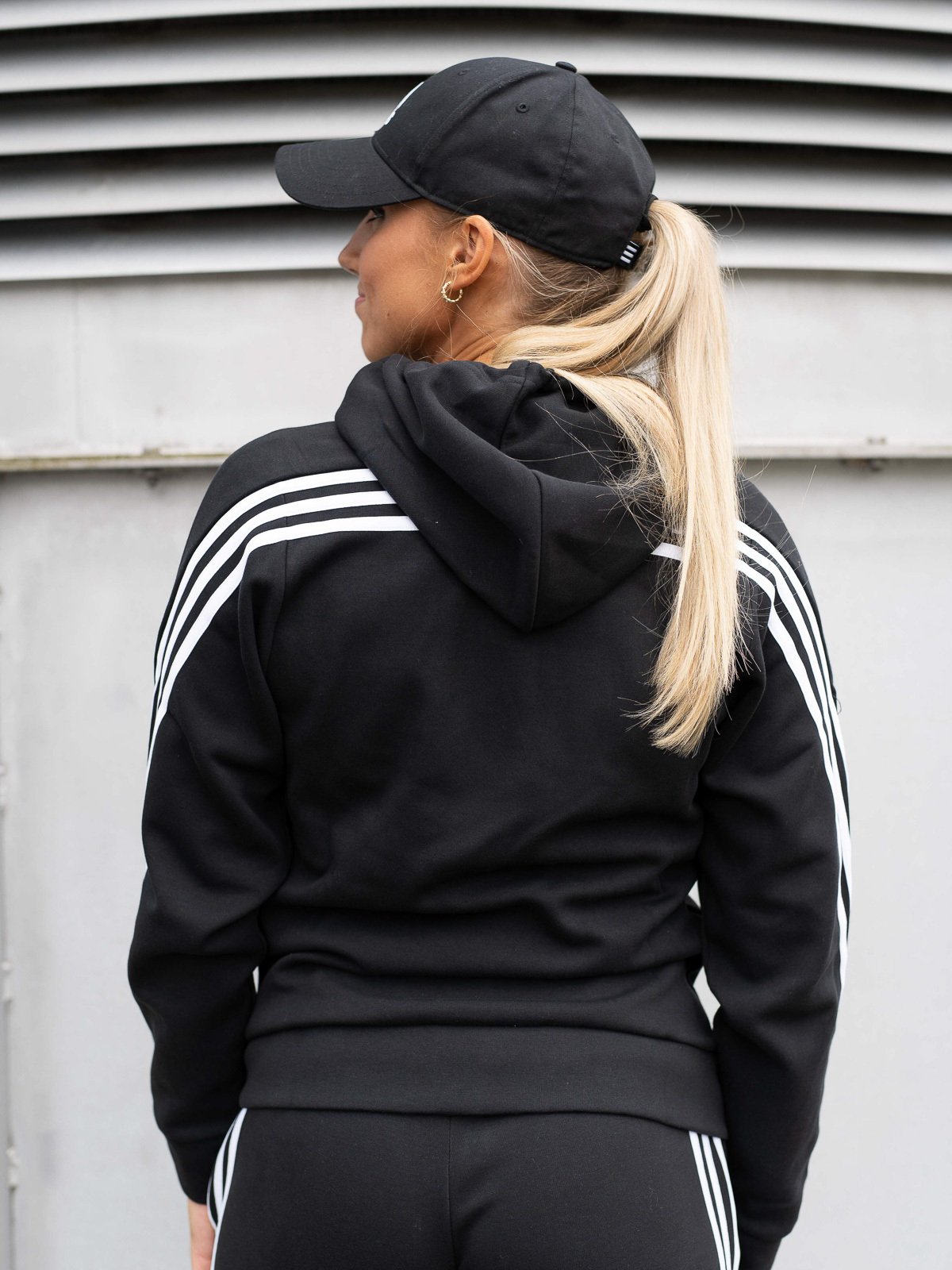 adidas Future Icons 3-Stripes Full Zip Hoodie Black