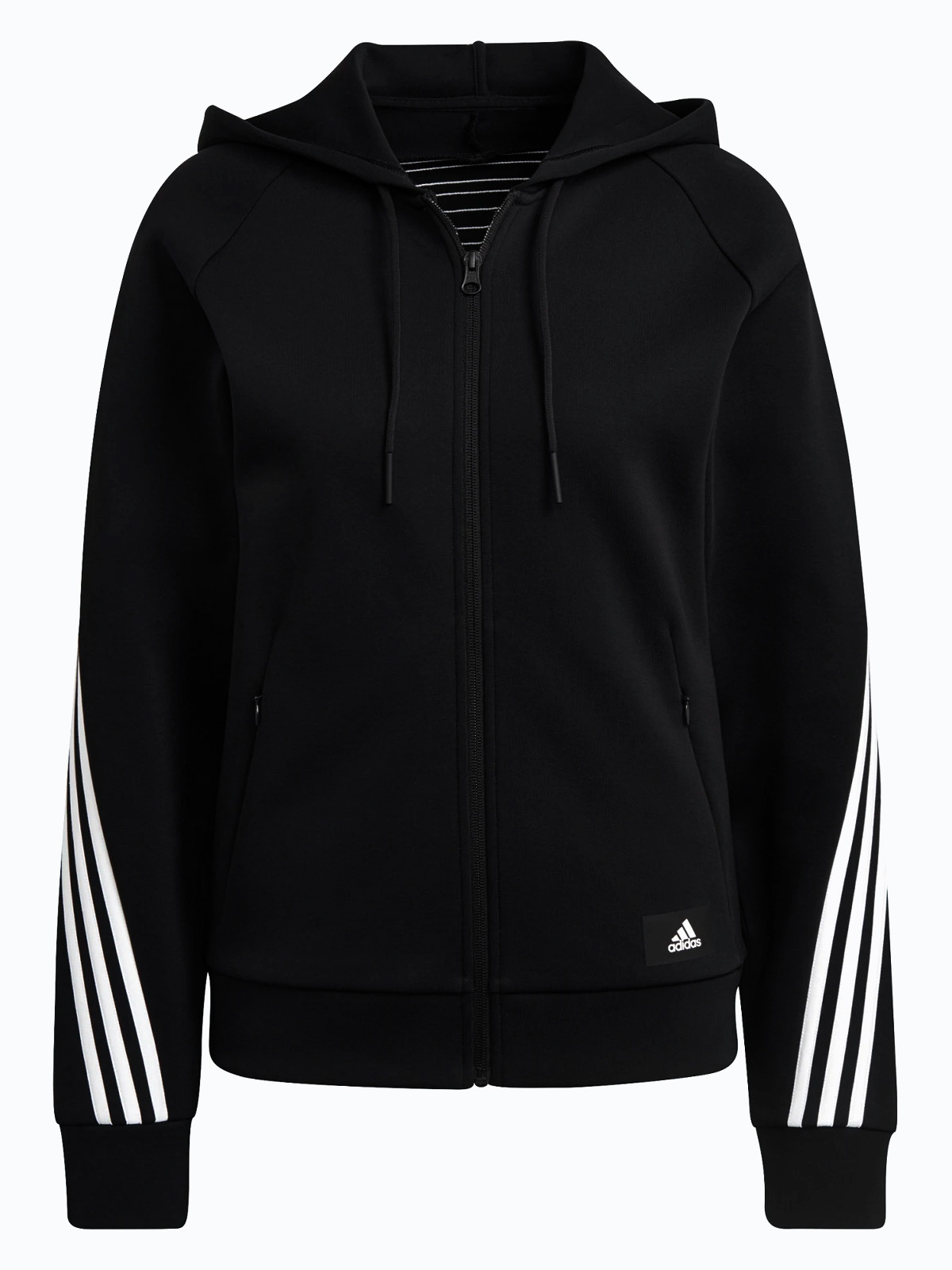 adidas Future Icons 3-Stripes Full Zip Hoodie Black