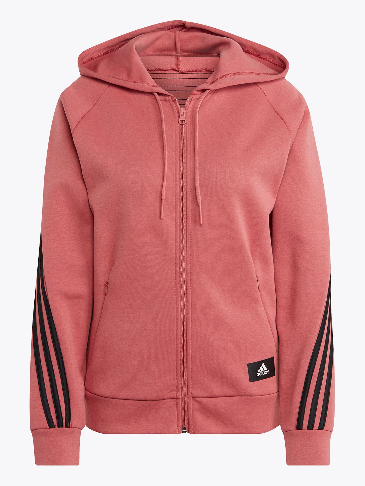 adidas Future Icons 3-Stripes Full Zip Hoodie Wonder Red