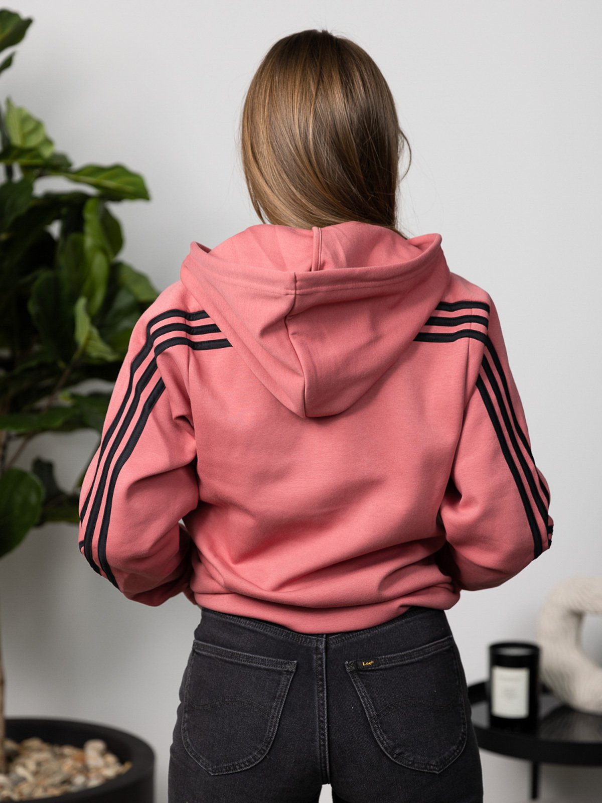 adidas Future Icons 3-Stripes Full Zip Hoodie Wonder Red