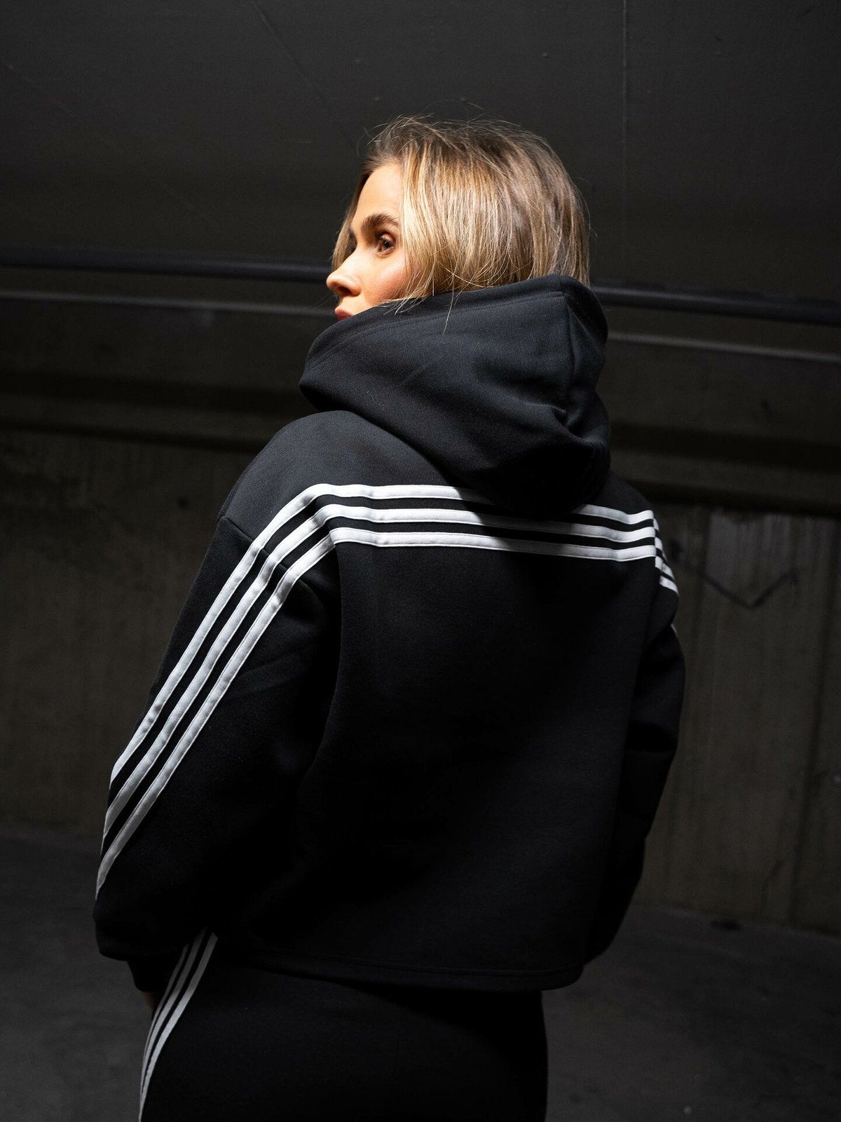 adidas FI 3-Stripes OH Hoodie Black
