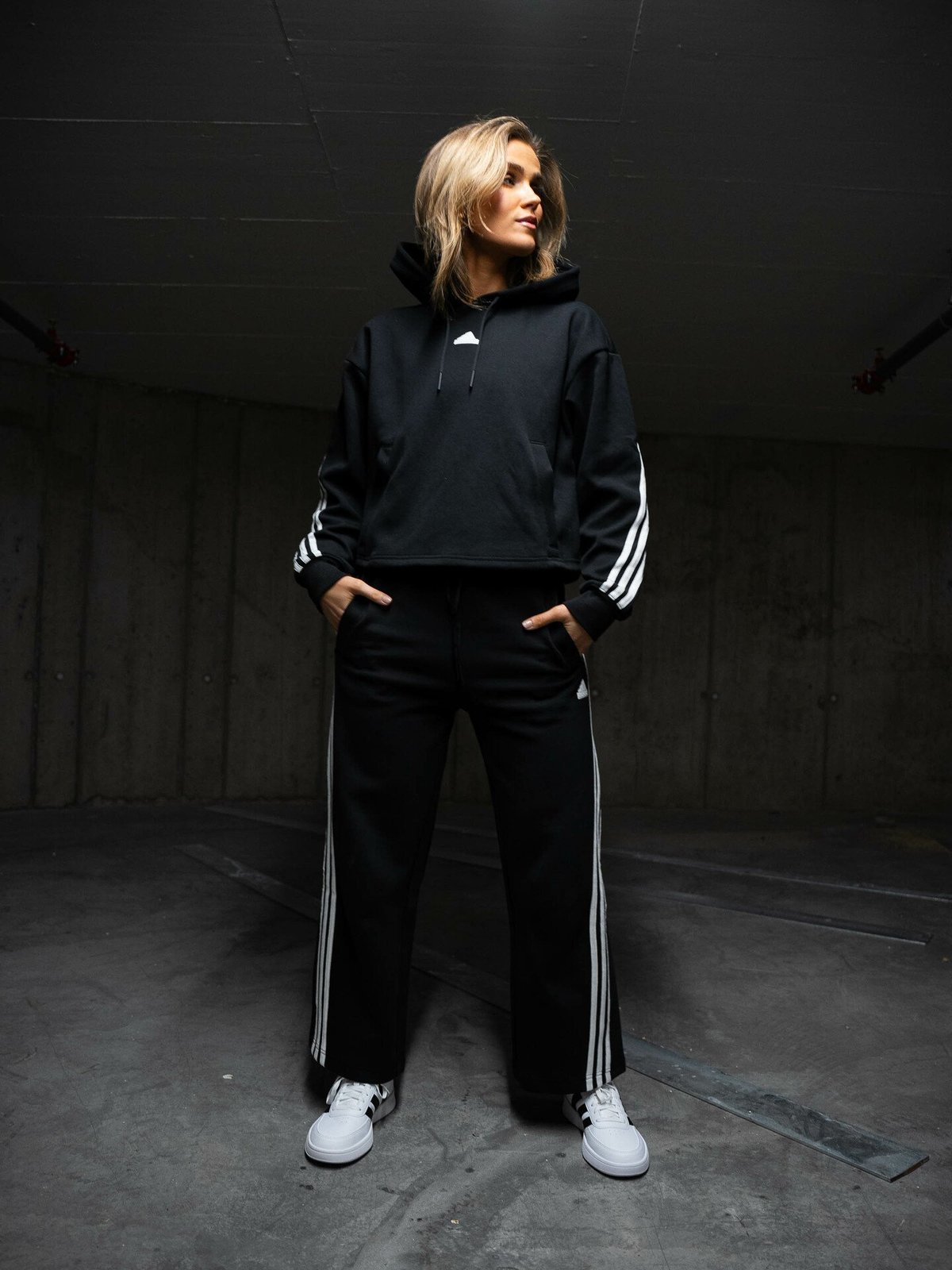adidas FI 3-Stripes OH Hoodie Black