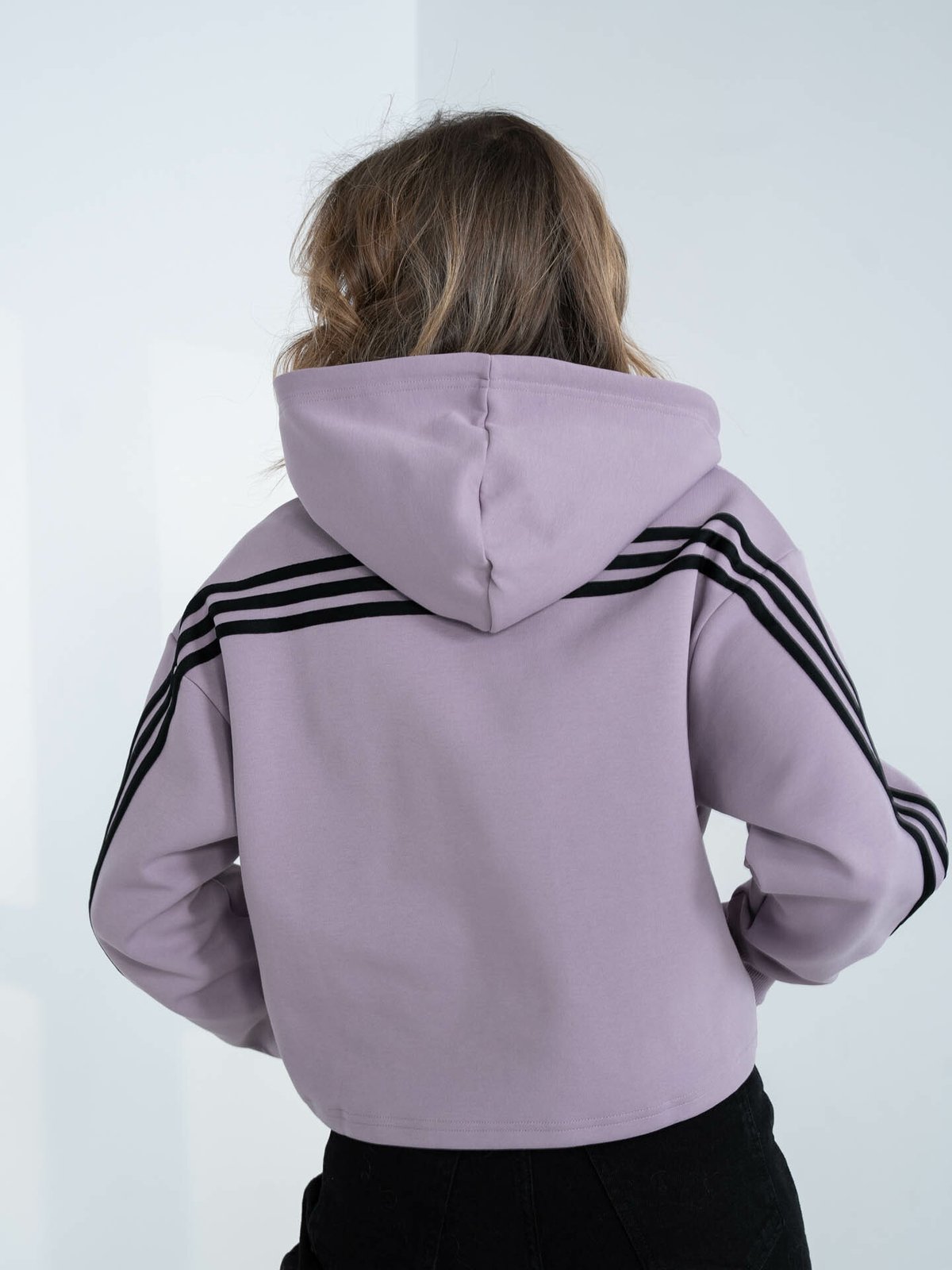 adidas FI 3-Stripes OH Hoodie Preloved Fig / Black