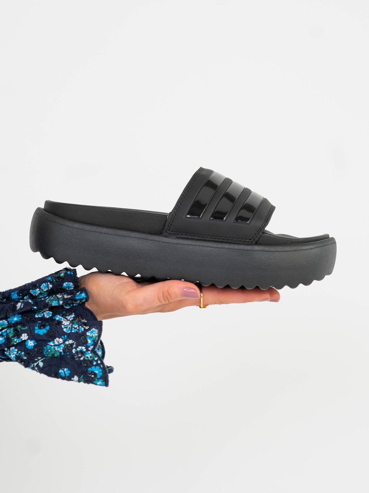adidas Adilette Plattform Slipper - Sort | Getinspired.no