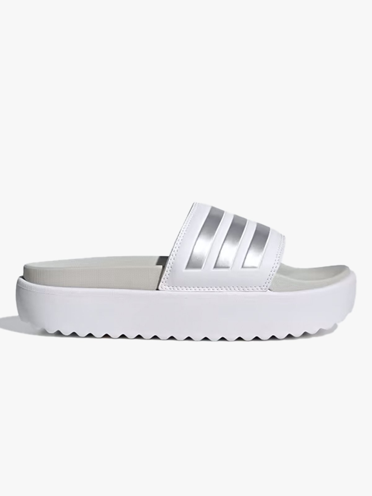 adidas Adilette Plattform Slipper Cloud White / Zero Metalic / Grey One