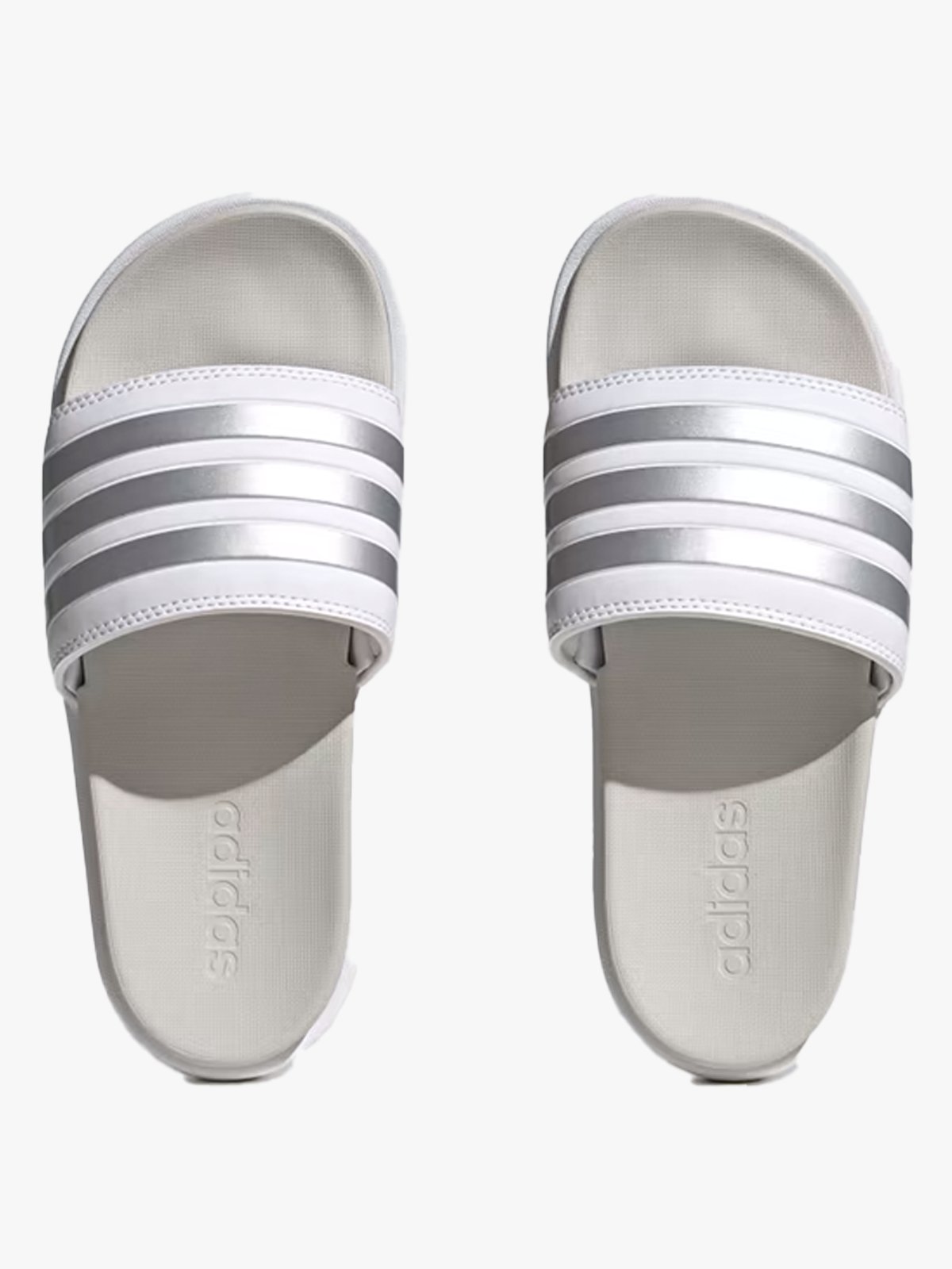 adidas Adilette Plattform Slipper Cloud White / Zero Metalic / Grey One